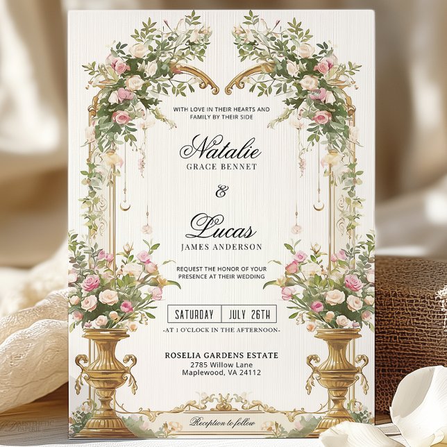 Faire-part de mariage à l'Arche Florale du Jardin  (Créateur téléchargé)