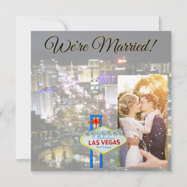 Faire-part de mariage à Las Vegas (Devant)