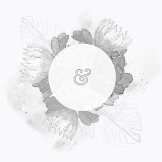 Faire-part de mariage à l'économie Protea et plant