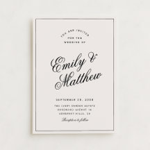 Faire-part de mariage à l'écriture moderne en ivoi