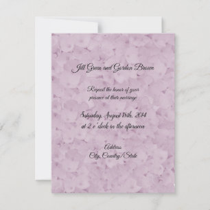 Faire-part de mariage à l'hydrangea rose blush mon