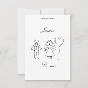 Faire-part de mariage à main
