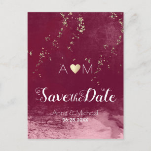 faire-part de mariage à monogramme amour paillette