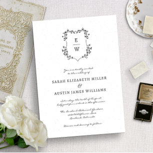 Faire-Part de Mariage à Monogramme Simple