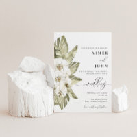 Faire-part de mariage à orchidée blanche