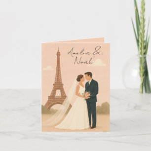 Faire-part de mariage à Paris Élégante Tour Eiff