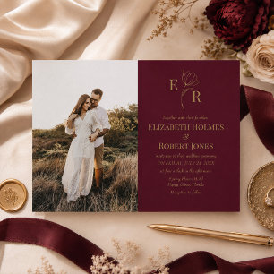 Faire-part de mariage à personnaliser avec photo e