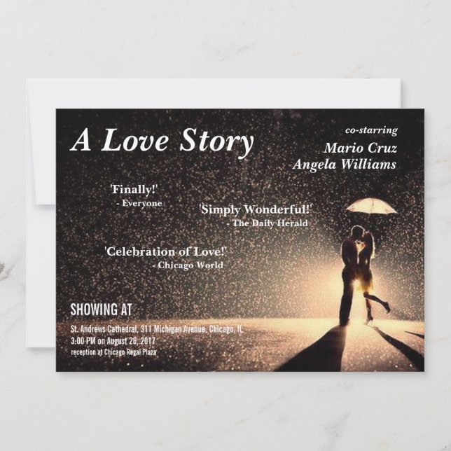 faire-part de mariage à thème (Devant)