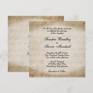 Faire-part de mariage à thème de la musique de feu