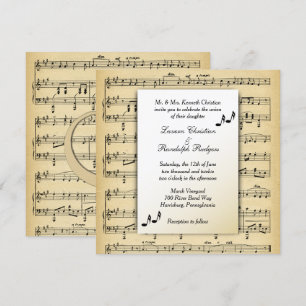 Faire-part de mariage à thème de la musique de feu