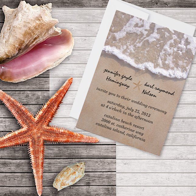 Faire-part de mariage à thème décontracté Beach (Créateur téléchargé)