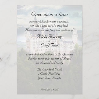 Faire-part de mariage à thème du château