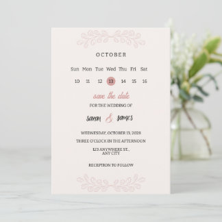Faire-part de mariage à thème floral romantique po