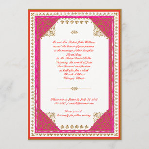 Faire-part de mariage à thème marocaine