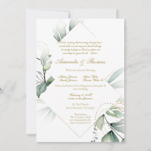 Faire-part de mariage à thème verdoyante