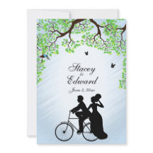 Faire-part de mariage à vélo Blue Skies