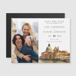 Faire-part de mariage à Venise avec photo