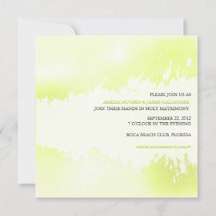 Faire-part de mariage abstrait Lime Green