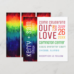 Faire-part de mariage abstrait moderne vibrant