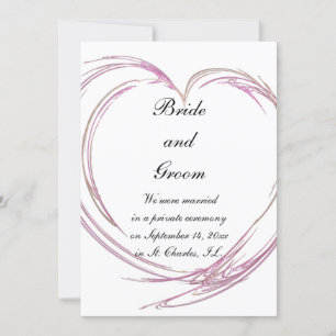 Faire-part de mariage Abstrait rose