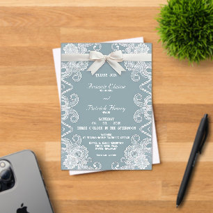 Faire-part de mariage acrylique au ruban et au gel