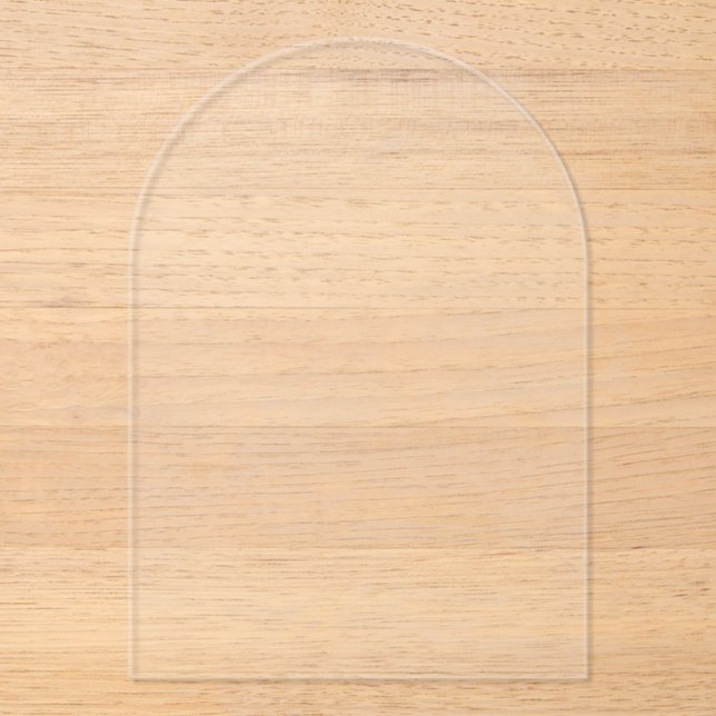 Faire-part de mariage acrylique transparent à arc  (Recto)