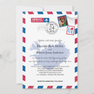 Faire-part de mariage aérien islandais