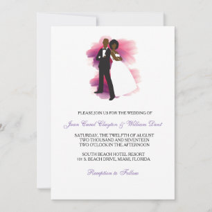 Faire-part de mariage afro-américaine