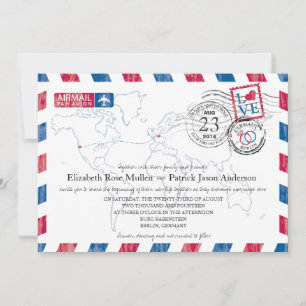 Faire-part de mariage Airmail Allemagne