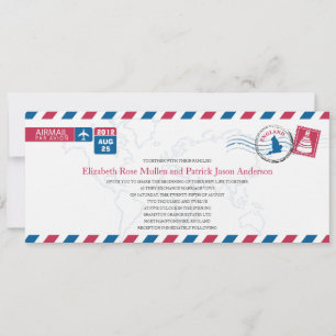 Faire-part de mariage Airmail d'Angleterre