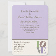 Faire-part de mariage Amour Moderne