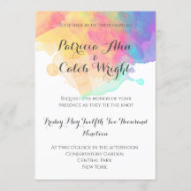 Faire-part de mariage amusant Watercolor