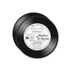 Faire-part de mariage ancien disque