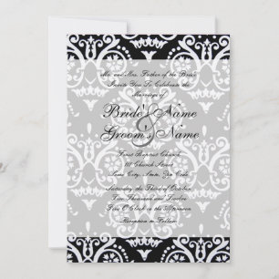 Faire-part de mariage anglais noir et blanc