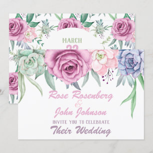 Faire-part de mariage aquarelle