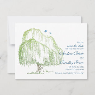 Faire-part de mariage "Arbre aux saules" "Save the