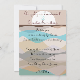Faire-part de mariage au bord de l'Ocean Beach Sea