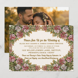 Faire-part de mariage au laurier des montagnes de 