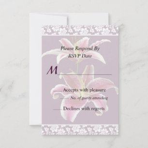 Faire-part de mariage aux deux lys Stargazer