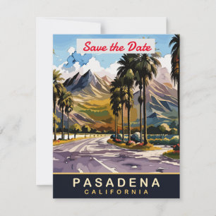 Faire-part de mariage aux palmiers de Pasadena Cal