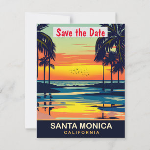 Faire-part de mariage aux palmiers de Santa Monica