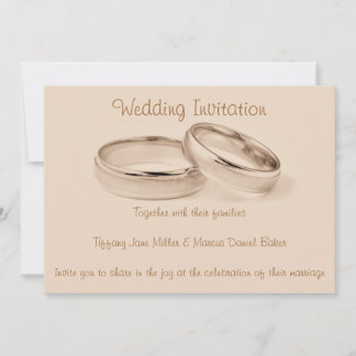 Faire-part de mariage avec anneaux mariages