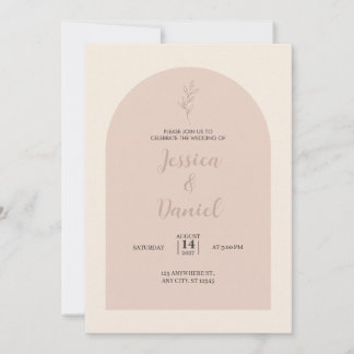 Faire-part de mariage avec arche rose en ligne art