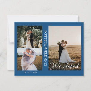 Faire-part de mariage avec collage photo de fugue