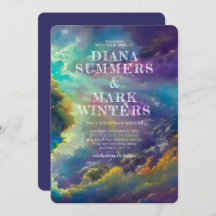 Faire-part de mariage avec de fabuleuses nuages vi