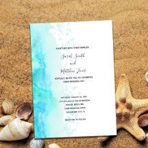 Faire-part de mariage avec design aquarelle de pla