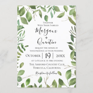 Faire-part de mariage avec du charme de jardin