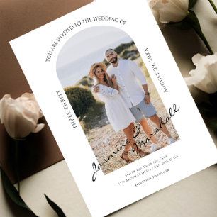 Faire-part de mariage avec Modèle photo   modifiab