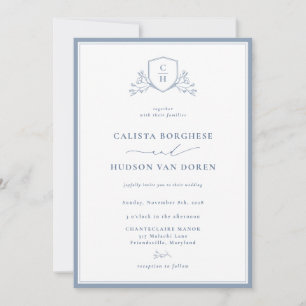 Faire-part de mariage avec monogramme floral de BR