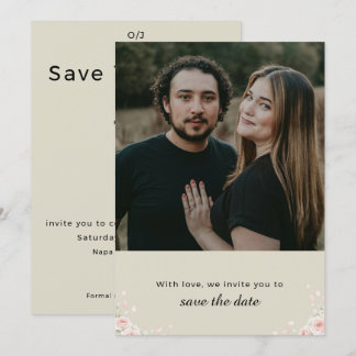 Faire-part de mariage avec photo et écriture éléga